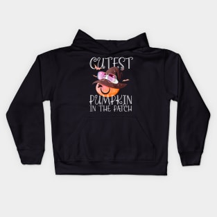 Cutest Pumpkin In The Patch Funny Halloween Thanksgiving Kids Hoodie